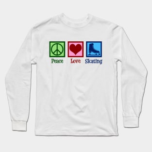Peace Love Ice Skating Long Sleeve T-Shirt